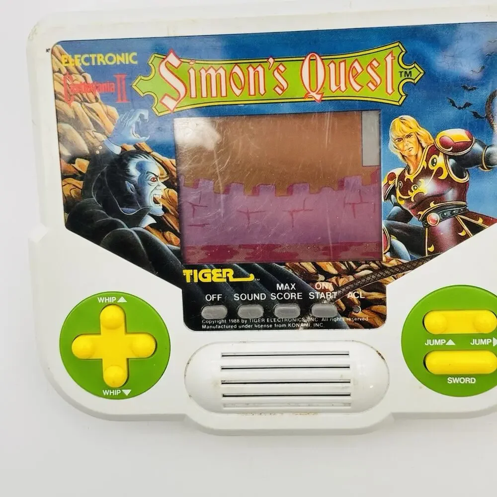 Tiger Electronics Castlevania II Simons Quest Handheld Game 1988- Tested, Works!